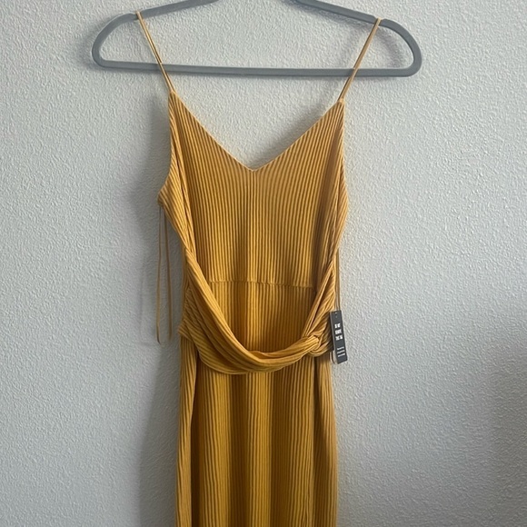 Express Dresses & Skirts - Express Mustard yellow Midi Dress Size Xs